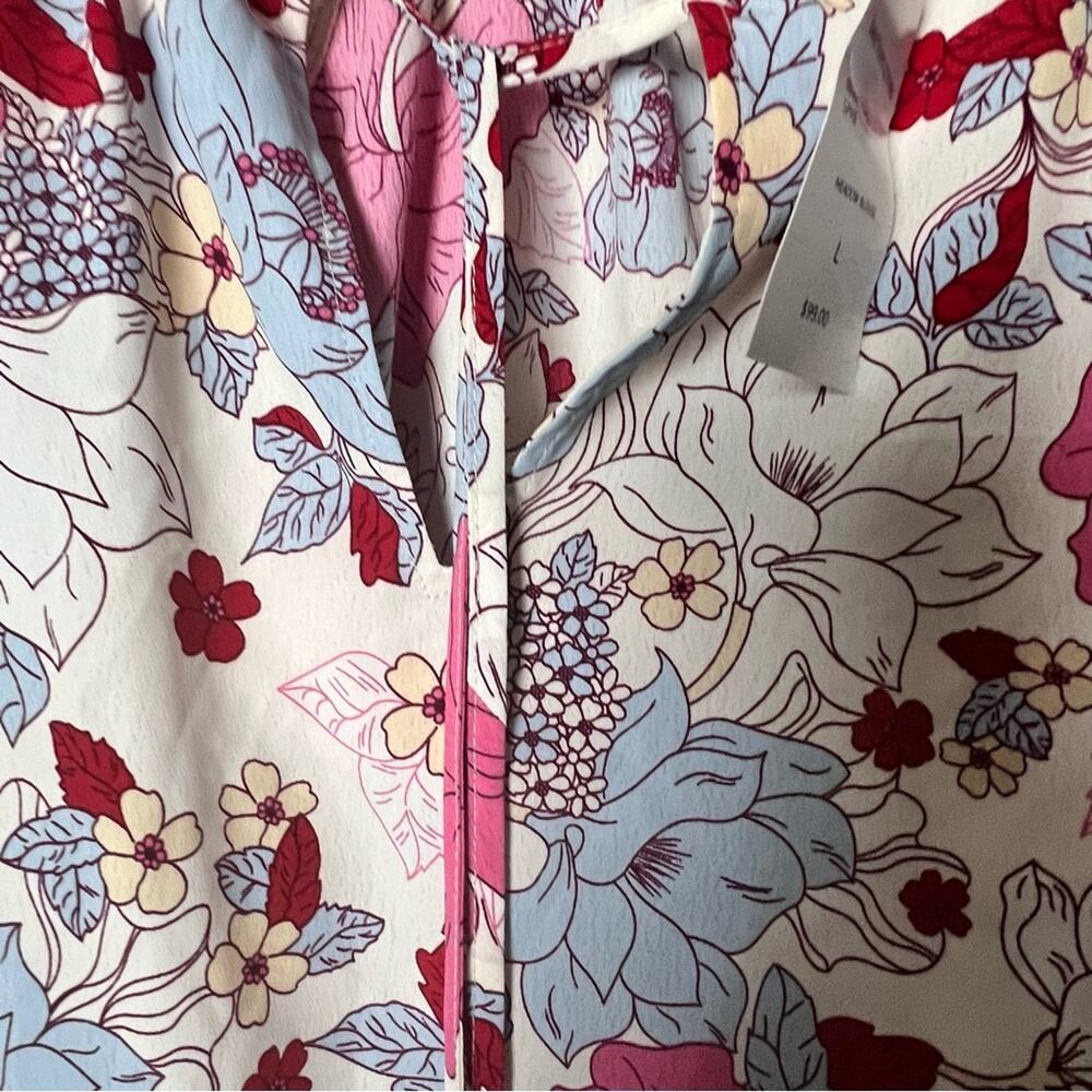 Sanctuary Womens Boho Meadow Floral Blouse Long Sleeve With Tassel NWT Sz L - Picture 11 of 13